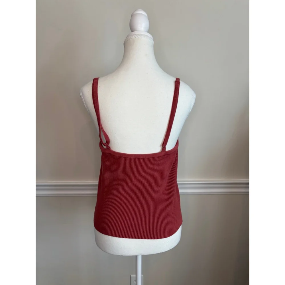 Old Navy Women's XL Ribbed Knit Tank Top Rust Autumn Layer Fall Essential - Picture 3 of 9